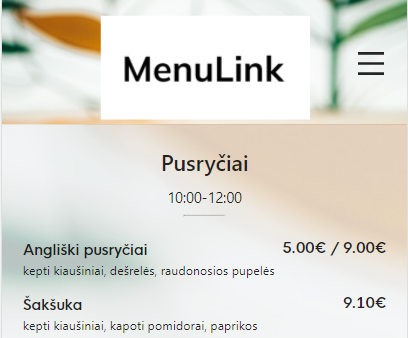 QR meniu lengvai ir greitai